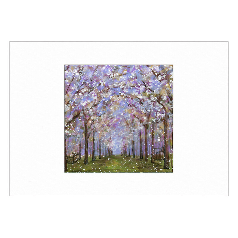 Alnwick Gardens- Taihaku Cherry Blossom Limited Edition Print with Mount